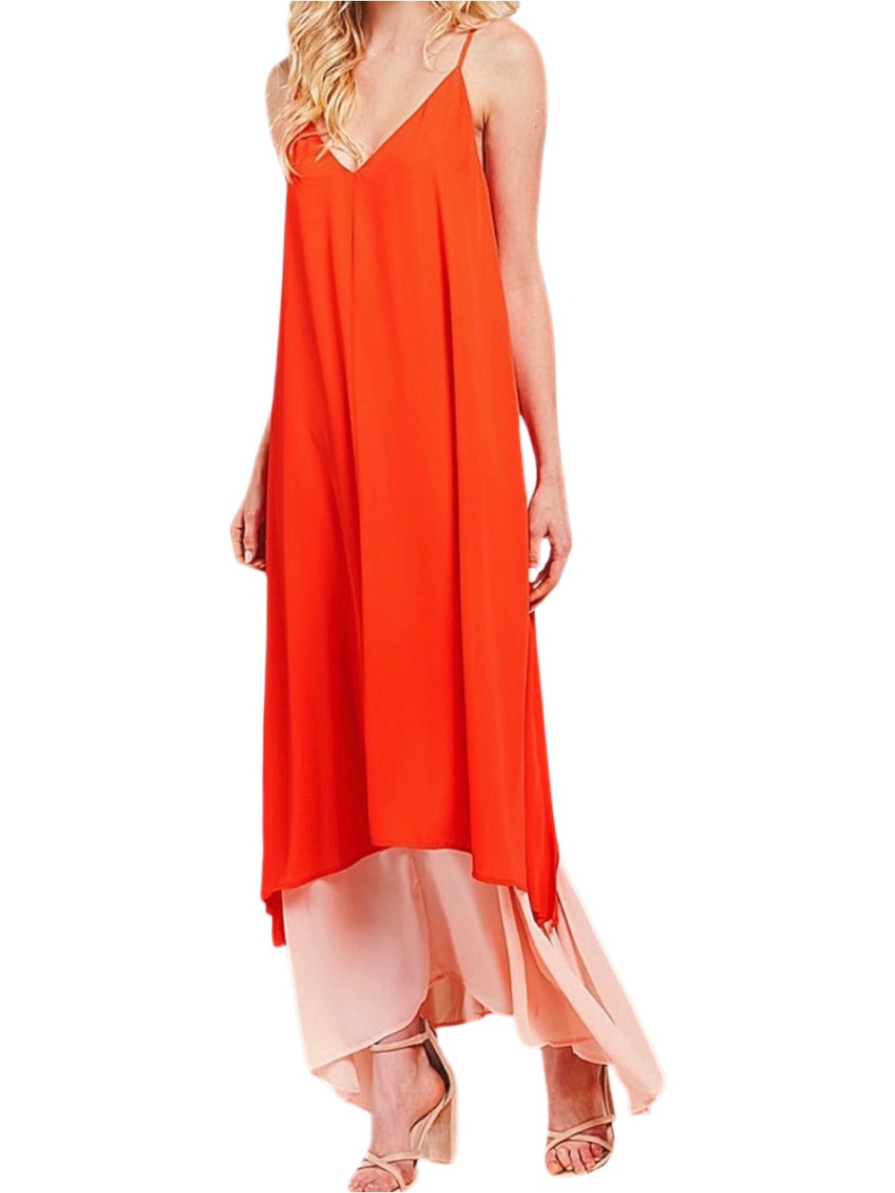 Color Block Maxi Dress